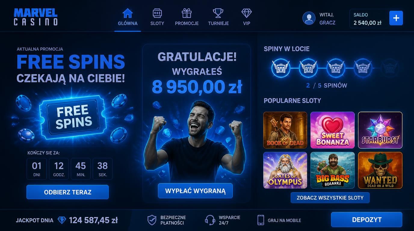 Popularne sloty, free spiny i licznik czasu