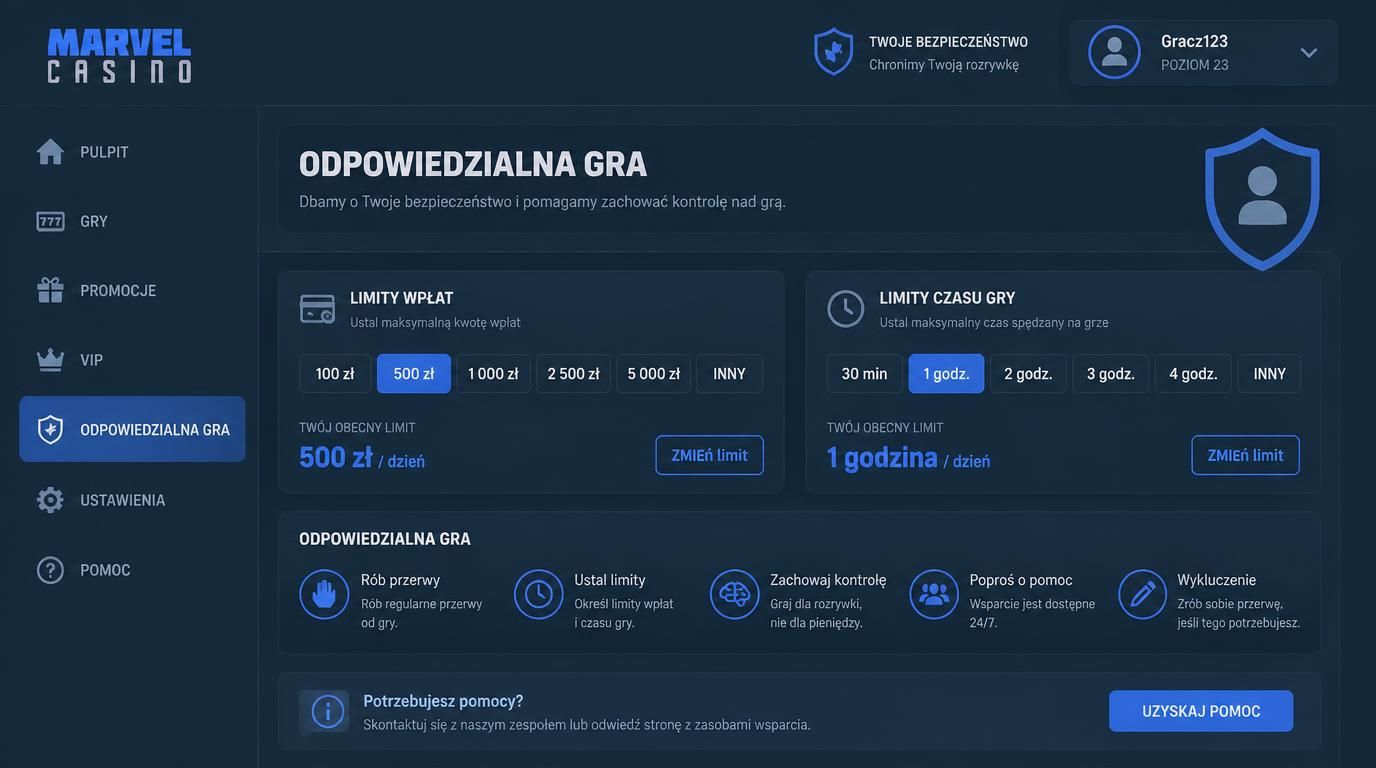 ustawianie limitów i odpowiedzialna gra